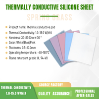 Plaquettes thermiques conductrices offrant un transfert de chaleur efficace et une isolation électrique 1,0 - 15 W/mk
