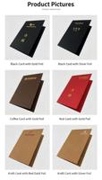 Porte-documents de présentation A4 A5 en carton recyclé minimaliste 300 g/m² avec dorure à chaud personnalisée, pochette simple ou double, pour documents de bureau