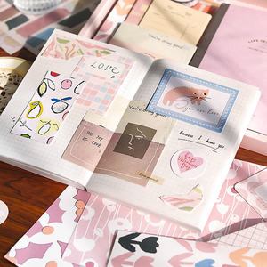 Simno - Kit <span class=keywords><strong>de</strong></span> Diario <span class=keywords><strong>de</strong></span> Recortes, Cuaderno <span class=keywords><strong>de</strong></span> Notas con Cuadrícula A6, Set <span class=keywords><strong>de</strong></span> Regalo <span class=keywords><strong>de</strong></span> Papelería Kawaii para Niñas - Product Image 5