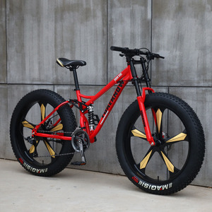 Bicicleta de Playa con Suspensión Completa de 24 y 26 Pulgadas, Neumáticos Gruesos 4.0, Bicicleta de Nieve con Neumáticos Anchos para Adultos - Product Image 2