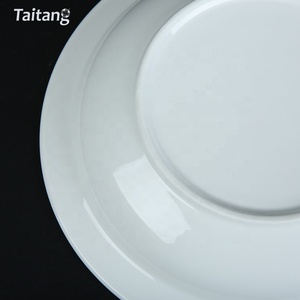 Taitang Hôtel Restaurant <span class=keywords><strong>Assiette</strong></span> <span class=keywords><strong>Creuse</strong></span> Or Blanc Jante Dîner En Céramique <span class=keywords><strong>Assiette</strong></span> <span class=keywords><strong>Creuse</strong></span> Pour La Salade de Pâtes - Product Image 6