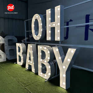 <span class=keywords><strong>Oh</strong></span> <span class=keywords><strong>BABY</strong></span> Light up tendone lettere bianco nero lettere tendone bambino per <span class=keywords><strong>BABY</strong></span> Shower forniture per feste decorazioni - Product Image 1
