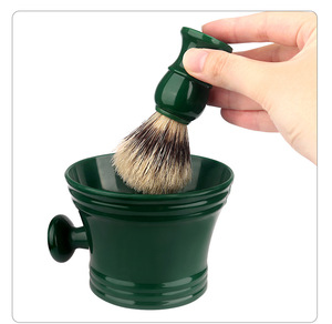 Brosse à barbe et bol à mousse pour <span class=keywords><strong>homme</strong></span>, brosse de salon de coiffure pour barbier - Product Image 3
