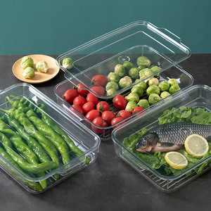 Kitchen Refrigerator <b>Storage</b> <b>Box</b> <b>Drawer</b> Style Transparent With Lid Multi Layer Food Fruit Egg Organizer - Product Image 4