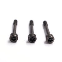 Vis anti-effraction étanche à tête Torx filetée, à longue extrémité, finition oxyde noir, fabriquée en Chine