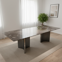 Pieds de table en acier inoxydable de style nordique minimaliste, cadre, support, pieds de table à manger en marbre sur mesure, support métallique