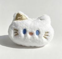 Porte-clés en peluche douce et mignonne en forme de tête d'animal de dessin animé, breloque de sac, accessoire vestimentaire, artisanat promotionnel, broderie portable personnalisable
