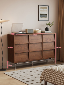 Solid Wood Sideboard Small Space 6-<b>Drawer</b> Storage Cabinet 9-<b>Drawer</b> storage cabinet Dining room furniture - Product Image 5