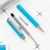 Bolígrafos de Metal de Lujo con Punta de Bola Hexagonal, Color Caramelo, Caja con Logotipo Personalizado, Ancho de Escritura de 0.7 mm, Bolígrafo de Regalo para Oficina, Negocios y Marketing