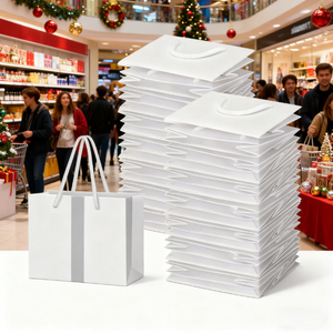 Parapluie en papier kraft blanc personnalisé, grand format, recyclable, avec poignée longue et logo/design personnalisé, usage domestique, <span class=keywords><strong>Greenpack</strong></span> - Product Image 2