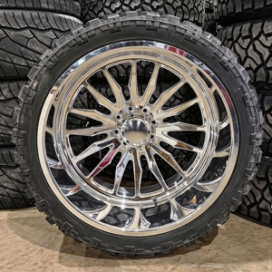 ไฟ<span class=keywords><strong>ล้อ</strong></span>เดียวขอบโครเมียม8X6.5 6X5.5 F150 Silverado 2500HD 6X139.7 26 26x14 24X14สำหรับ<span class=keywords><strong>ล้อ</strong></span>รถบรรทุก - Product Image 1