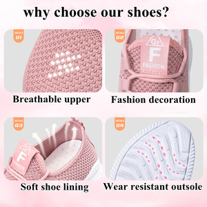 Zapatillas de Moda Casuales y Deportivas para Caminar para Mujer, Venta al por Mayor, Nuevos Estilos, Desechables, Transpirables, Flexibles, Tenis para Damas - Product Image 5