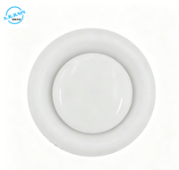 Diffuseur d'air rond réglable, grille de ventilation de plafond blanche