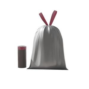 ถุงขยะหัวหม่าเหิงชุน 4 แกลลอน ถุงขยะแบบมีเชือกผูก แข็งแรง ทนทาน สีเทา บรรจุ 15 ถุง - Product Image 1