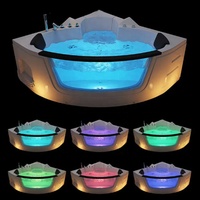 Baignoire à remous avec double coussin de massage COMO E-37 Garantie de 5 ans Contrôle électronique autonome LED sept couleurs
