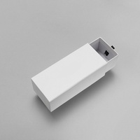 Boîte cadeau coulissante blanche mate de luxe avec logo personnalisé, emballage rigide en carton pour bijoux, accessoires technologiques, étui à lunettes