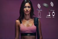 Moniteur de fréquence cardiaque avec ceinture pectorale BLE 5.0 ANT+ et capteur de fréquence cardiaque sans fil 5.3KHZ, calories, fréquence cardiaque