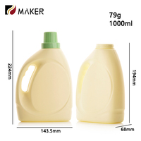 1300ml 1200ml 1000ml 1l vide HDPE détergent à lessive emballage de remplacement Pe plastique vêtements nettoyant distributeur adoucissant bouteille