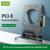 Kartu Adaptor U.2 ke PCIE Kelas Enterprise, Konverter SSD NVMe U2, Kartu Ekspansi PCI-E X4 untuk Komputer Desktop