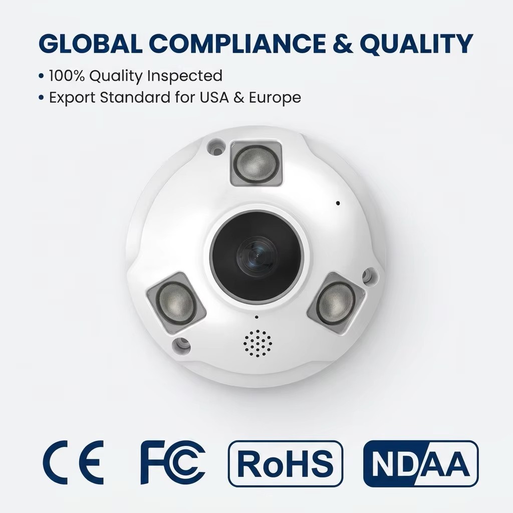Industrial 5MP Metallic Fisheye IP Camera - 360° Wide-Angle Panoramic View · image 2