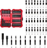 Jeu de 42 embouts de tournevis à chocs avec embouts Phillips, plats et Torx dans un étui de rangement portable pour usage professionnel et bricolage