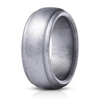 Bague de mariage en silicone tendance, prix d'usine, vente chaude, bague de mariage classique à bordure étagée en caoutchouc pour cadeau d'anniversaire