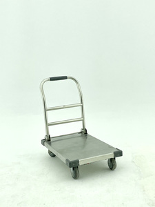 상업용 주방 레스토랑 취사 장비 네 바퀴 접이식 디자인 스테인레스 스틸 음식 배달 트롤리 - Product Image 6