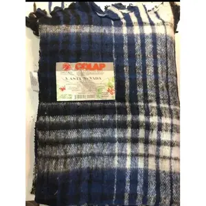 Couverture Colap Tilma Nevada 1,40mx2m en laine acrylique à carreaux pour lit, toutes saisons - Product Image 4