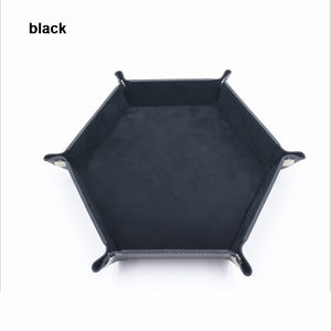 23*23*4 cm PU cuir velours matériel boîte à dés plus grand hexaèdre 6 faces coloré mdn plateau à dés emballage et <span class=keywords><strong>produit</strong></span> d'impression - Product Image 5