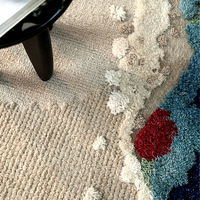Tapis en laine fait main de haute qualité, forme irrégulière, pour salon, tapis coloré de luxe pour enfants, tapis de chambre à coucher
