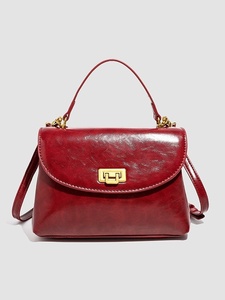 <span class=keywords><strong>Borsa</strong></span> <span class=keywords><strong>Postino</strong></span> da Donna di Alta Gamma, Versatile, a Mano, Piccola Quadrata, a Tracolla, Autunno Inverno, Stile Retrò, Chiusura con Lucchetto Raffinato - Product Image 1
