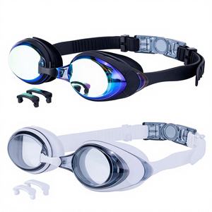 Lunettes de natation en silicone PC anti-buée pour adultes, universelles - Product Image 1