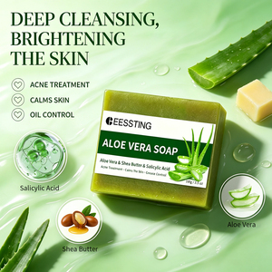 Jabón en Barra de Aloe Vera para Baño, Blanqueador de Piel Hecho a Mano, Hidratante Suave, Facial, Iluminador, Suavizante y Limpiador Profundo - Product Image 3