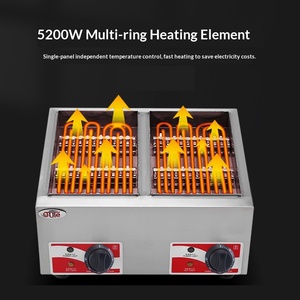 Máquina Eléctrica Comercial para Hacer Bolas de Pulpo y Huevos de Ostra, de Hierro Fundido, con Revestimiento Antiadherente y Temperatura Independiente - Product Image 4
