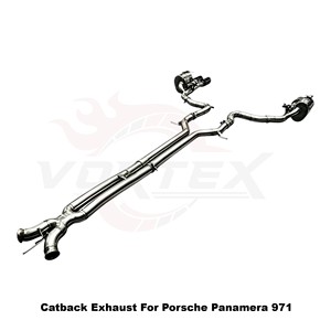 Conjunto de silenciador de acero inoxidable con ajuste acústico Vortex y válvula de vacío para Porsche Panamera 971 2.9T 3.0T - Product Image 4