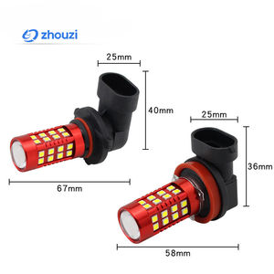 ไฟหน้ารถ H4 LED 3030 36SMD ไฟตัดหมอกเลนส์โฟกัสความสว่างสูงอลูมิเนียมใหม่6500K สำหรับลำแสงต่ำมาก - Product Image 3