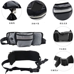 Sac banane d'entraînement pour chiens avec clicker, en tissu Oxford imperméable, fermeture éclair, <span class=keywords><strong>porte</strong></span>-<span class=keywords><strong>bouteille</strong></span> d'eau, pour la <span class=keywords><strong>randonnée</strong></span> et la mode - Product Image 2