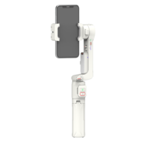 A10 penstabil Gimbal genggam tunggal, alat penstabil ponsel pintar dengan lampu LED, dapat dilipat, pembuat Film Volger swafoto, peralatan Streaming langsung