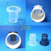 Pot en filet en plastique de 2 pouces hydroponique, tasse en filet, pots de pépinière en plastique