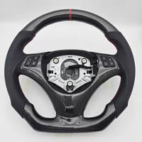 Volant en cuir PU personnalisable E90 E91 E92 E93, sensation sportive, style fibre de carbone, 3 branches, 40 mm, haute qualité