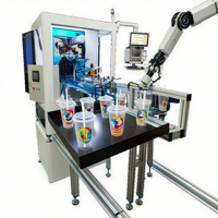 Imprimante de tasses à passe unique Sublistar Tasse en plastique Tasse à thé au lait Bouteille de lait Machine d'impression UV grand format Impression d'emballage
