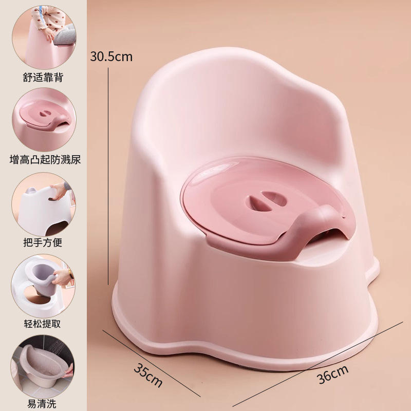 สีชมพู [พนักพิงหนา ทำความสะอาดง่าย]