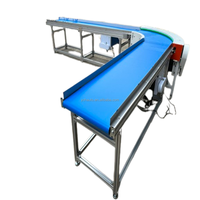 Système de bande transporteuse PU en PVC de qualité alimentaire blanc bleu résistant à la chaleur avec vitesse réglable pour la ligne d'emballage de légumes 2023