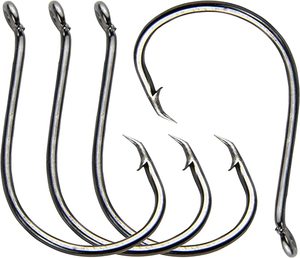 7384 100 pièces/sac Hameçons circulaires 2x plus résistants, Hameçons offset Octopus pour la pêche au poisson-chat, au bar, à la <span class=keywords><strong>truite</strong></span>, au lucioperca et en eau salée - Product Image 1