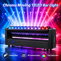 Barre LED à tête mobile RGBW 4-en-1 12x15W, projecteur de scène DMX512 à rotation continue à 540 degrés pour éclairage de fête et de club