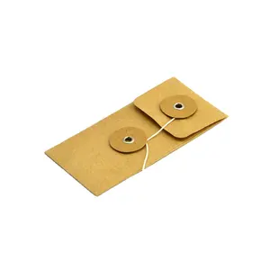 Impressão personalizada Embalagem Envelope de Papel Kraft com Fecho de Botão e Corda