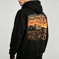 Sweat-shirts à capuche graphiques personnalisés pour hommes, style hip-hop, vente en gros, impression DTF par transfert thermique
