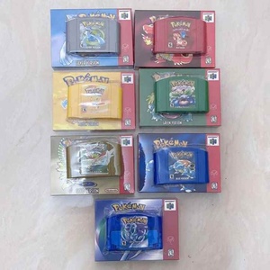 Retro Pokem0n NTSC/USA Version High-quality ABS Material Blue/Crystal/Red/Silver/Yellow/Green/Gold N64 <b>Game</b> Cartridge Box No - Product Image 3