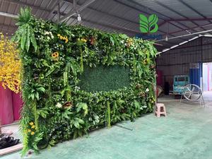 Décoration murale de plantes vertes artificielles en soie plastique, haies de buis tropicales artificielles d'intérieur <span class=keywords><strong>pour</strong></span> mariage à domicile - Product Image 6