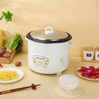 Cuisinière à riz électrique commerciale à revêtement antiadhésif, cuiseur vapeur, avec tasse à mesurer, 2L/5L, contrôle numérique de la minuterie, pour usage domestique, petite taille